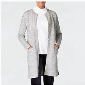 J. Jill Purejill Heathered Marled Textured Long Knit Cardigan Size Small